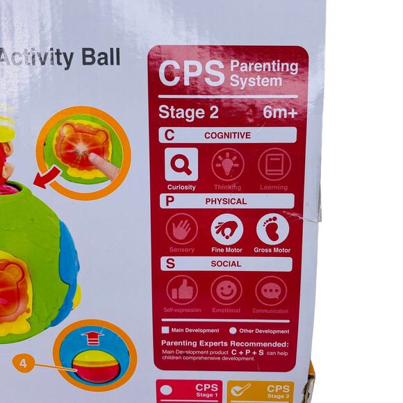 Winfun Roll 'N Pop Jungle Activity Ball 6m+ Lion Monkey Educational New - Picture 6 of 15